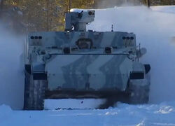 Ростех показал кадры испытаний арктической версии бронетранспортёра БТР-3Ф