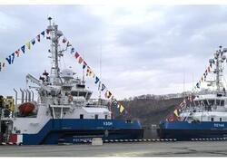 На&nbsp;буксирах &laquo;Печак&raquo; и &laquo;Узон&raquo; проекта NE025 подняли Государственные флаги России